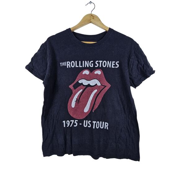 The Rolling Stones T-Shirt Top Women's Size LargeBlack Tee Pullover - Picture 1 of 3